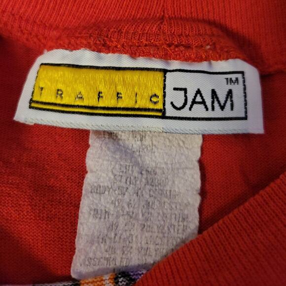 Vintage 80's Kid Core T-Shirt Maximalist‎ Colorful Art Teacher Patchwork Size L - Picture 4 of 9